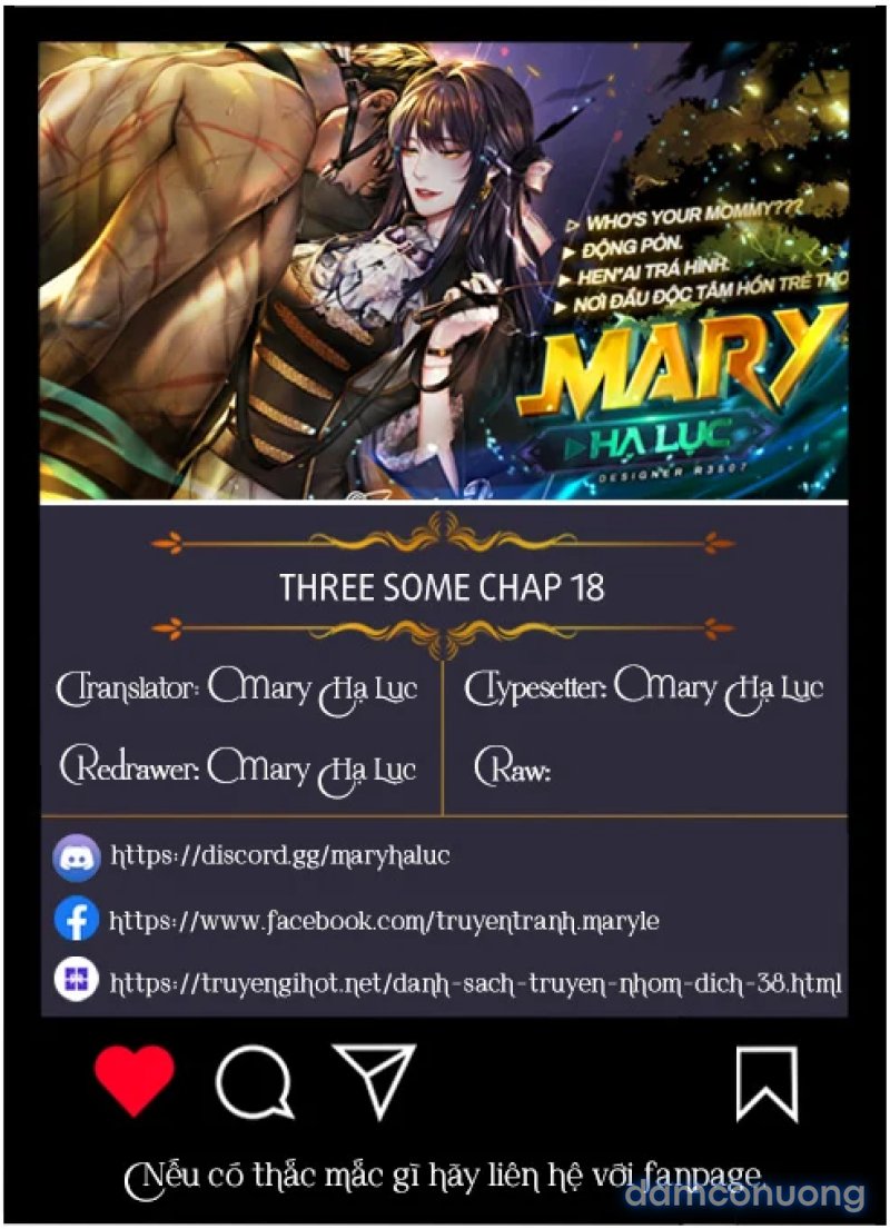 Threesome Chapter 18.1 - Trang 1 - Dâm Cô Nương
