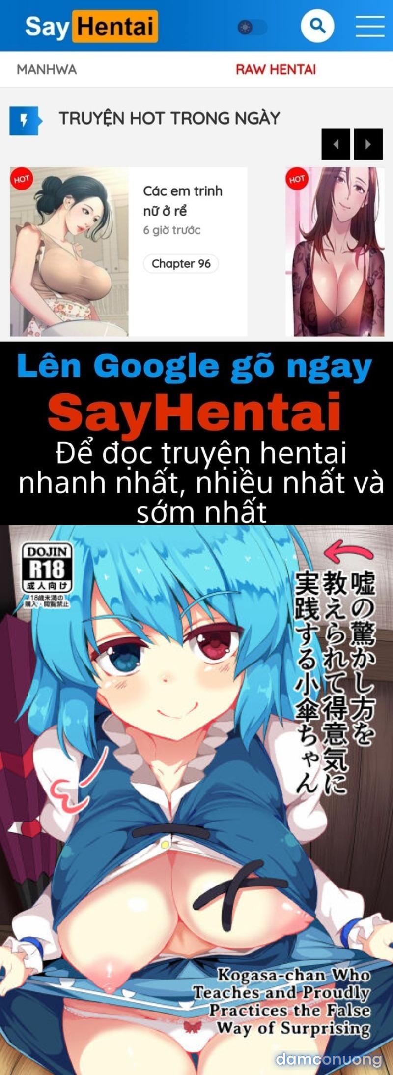 Uso no Odorokashikata o Oshierarete Tokuige ni Jissen suru Kogasa-chan Oneshot - Trang 1 - Dâm Cô Nương