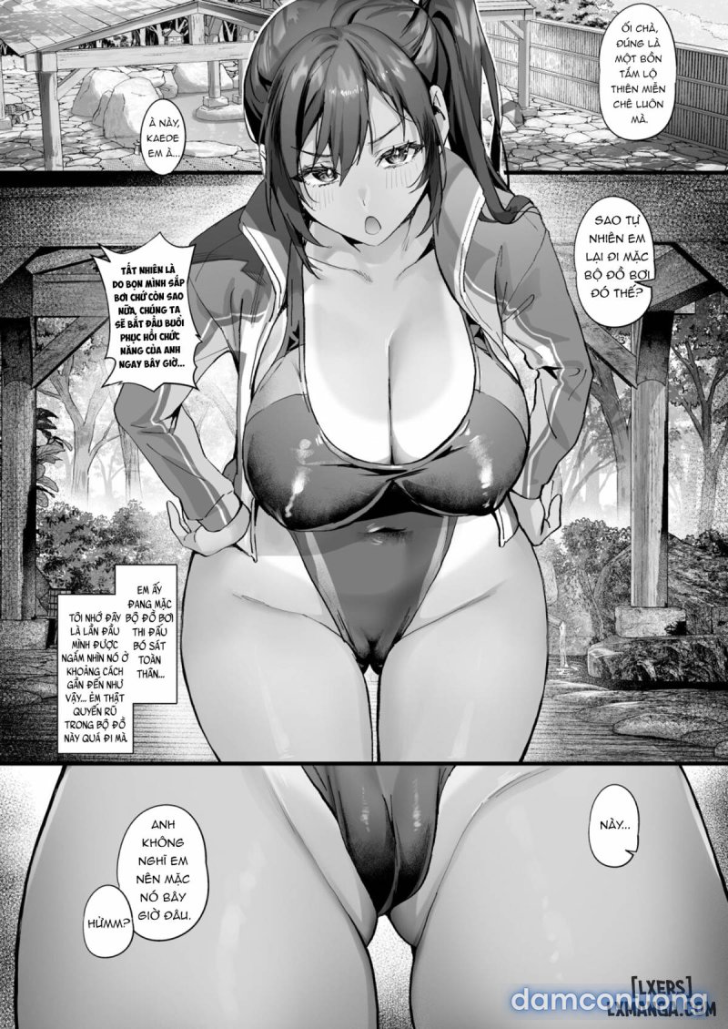 Hiyakeato no Musume to Fuufu ni natta Sono Yoru, Gibo mo Ukkari Haramasete shimau Natsu Oneshot - Trang 5 - Dâm Cô Nương