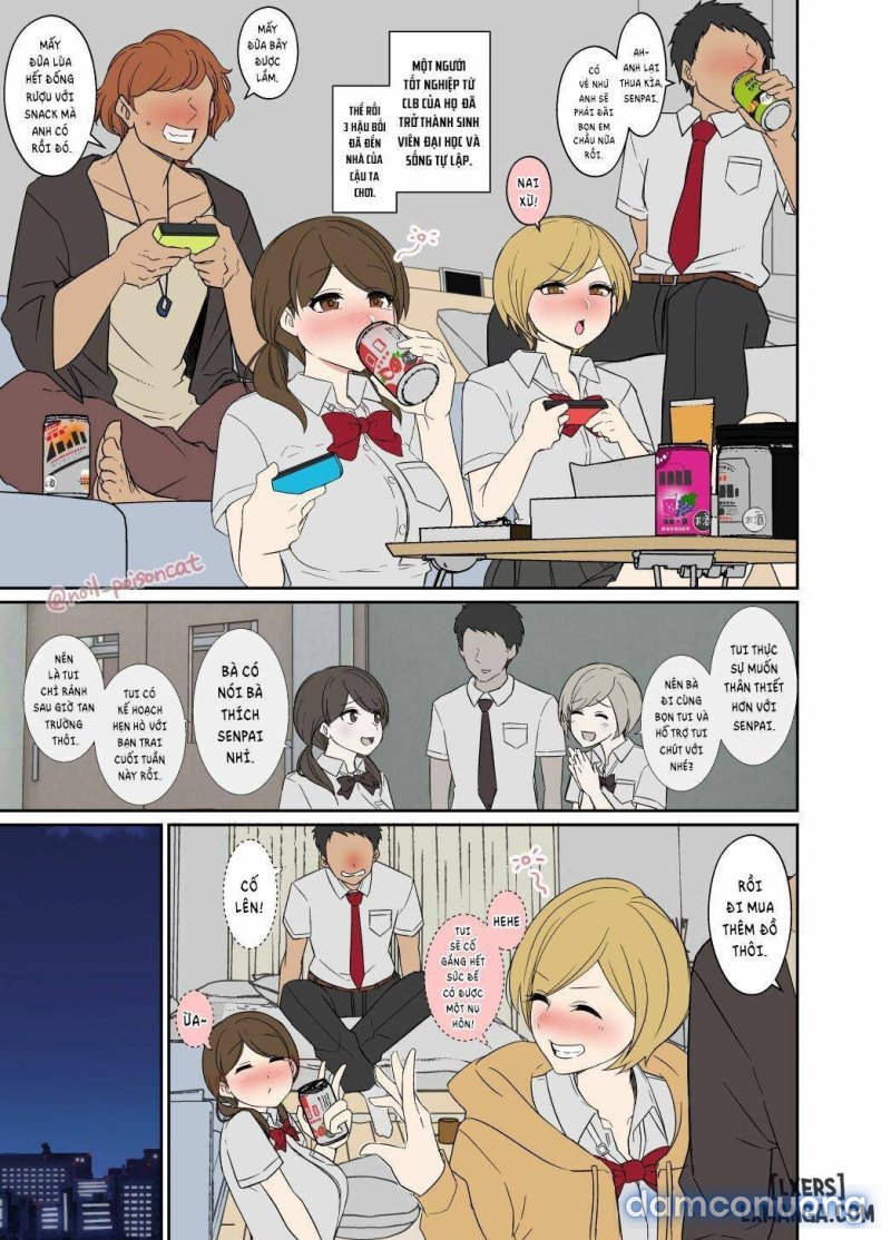 Senpai no ie de deisui shita onnanokotachi no hanashi Oneshot - Trang 2 - Dâm Cô Nương